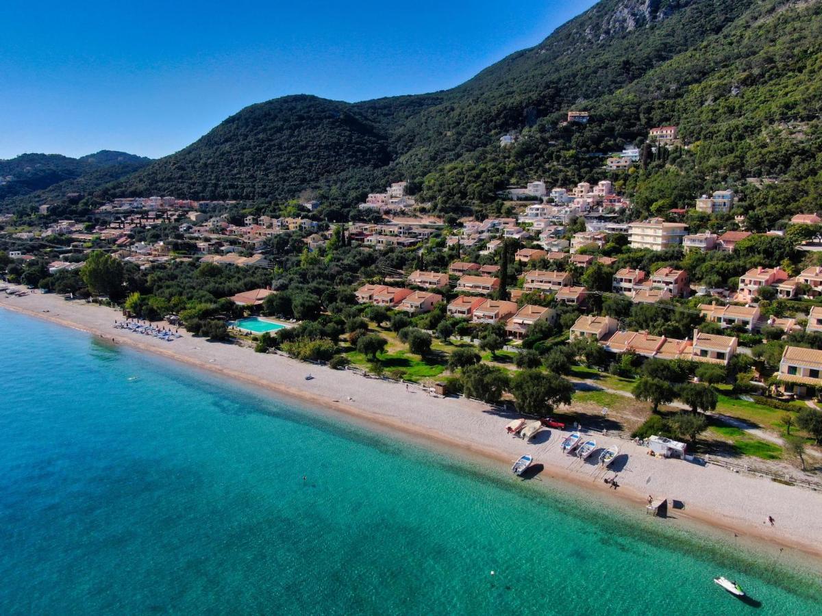 Pebbles And Sea At Barbati With Shared Pool Apartment Exterior photo